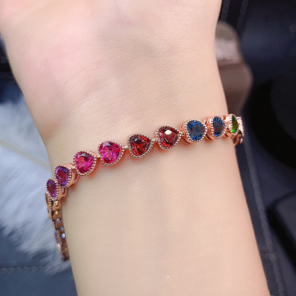 Jewelry Natural Color Gemstone Bracelet For Women Pi-Mart