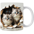 Cat Hollow Wall Ceramic Coffee Mug Pi-Mart