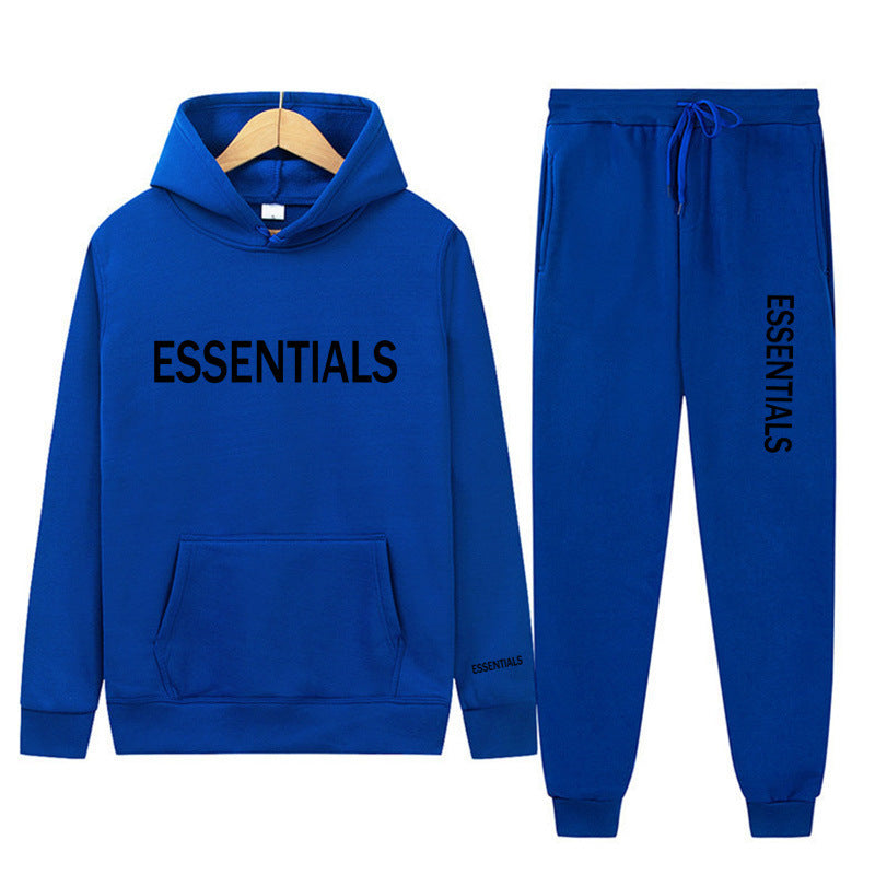 Essentials Sweatshirt Suit Men's and Women's Sweatshirt and Pant 2-Piece Set Hip-Hop Hoodie Suit by Pi-Mart Pi-Mart