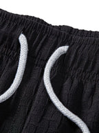 Men's Classic Textured Shorts with Elastic Waist
