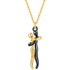 Couple Hugging Pendant Necklace Pi-Mart
