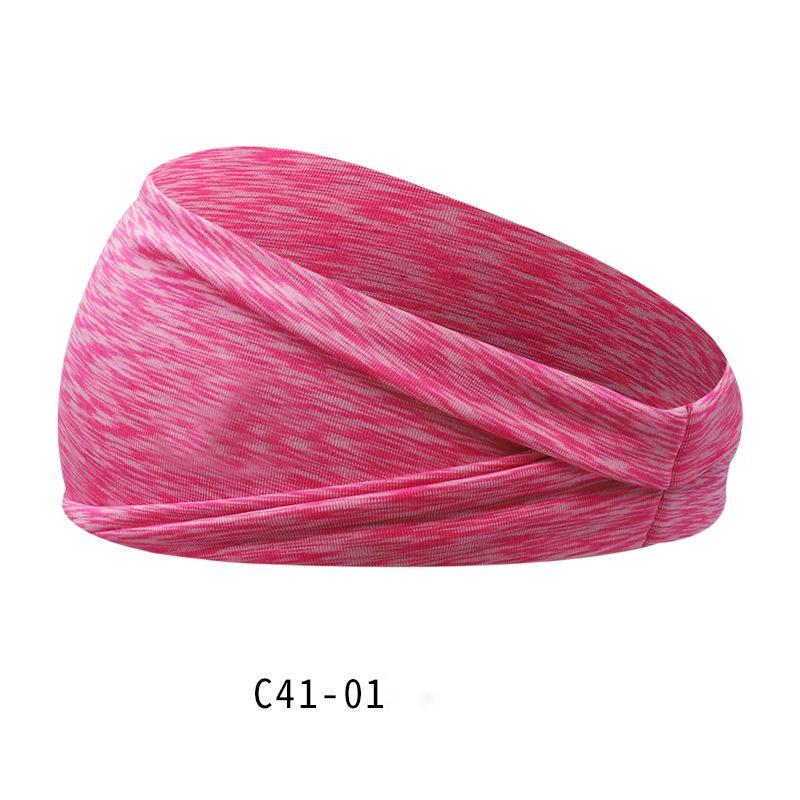 Hairband Sweat-absorbent Solid Color Fashion Yoga Pi-Mart