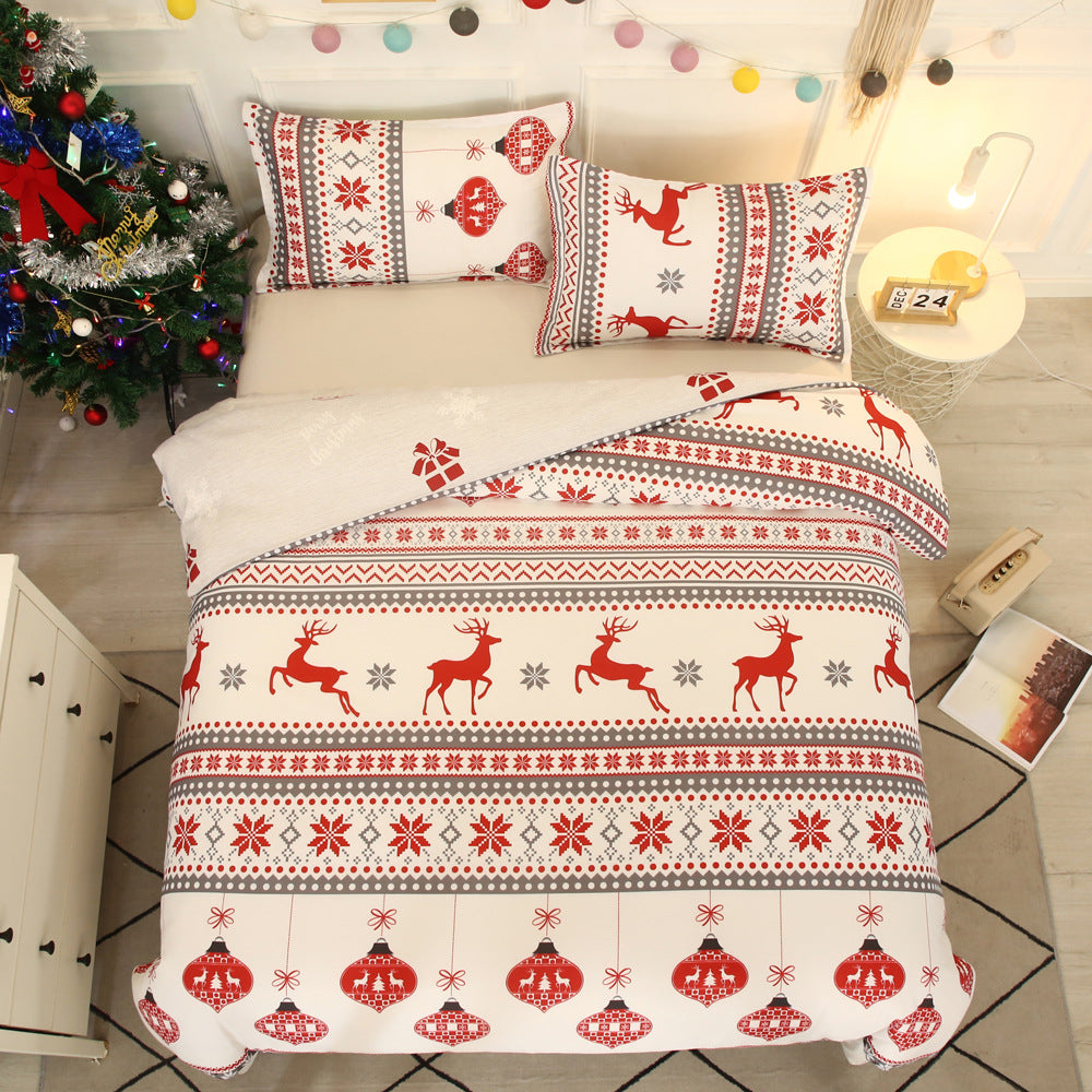 Bedding Set Snowflakes Bedding Sets Duvet Cover Warm Bed Pi-Mart
