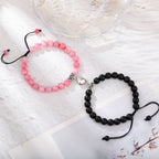 Natural Stone Beads Couple Magnetic Bracelets Pi-Mart