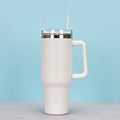 40oz Straw Coffee Insulation Cup With Handle Portable Car Stainless Steel Water Bottle LargeCapacity Travel BPA Free Thermal Mug Pi-Mart