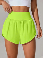 Pocketed High Waist Active Shorts
