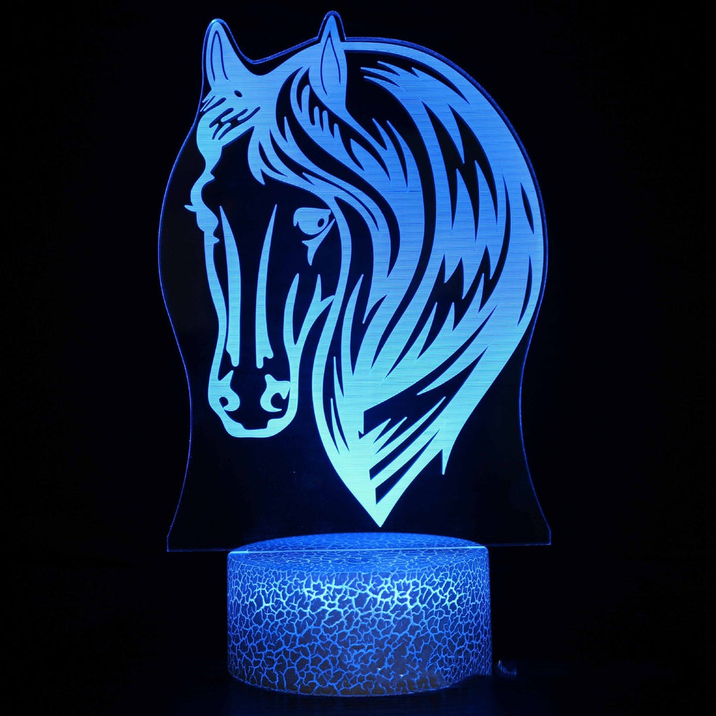 Horse Head Series Colorful Touch Remote Control 3D Table Lamp Lootquake LLC