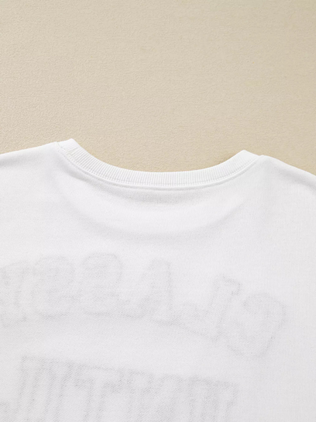 Plush Letter Patched Loose Sweatshirt