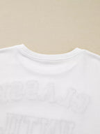 Plush Letter Patched Loose Sweatshirt