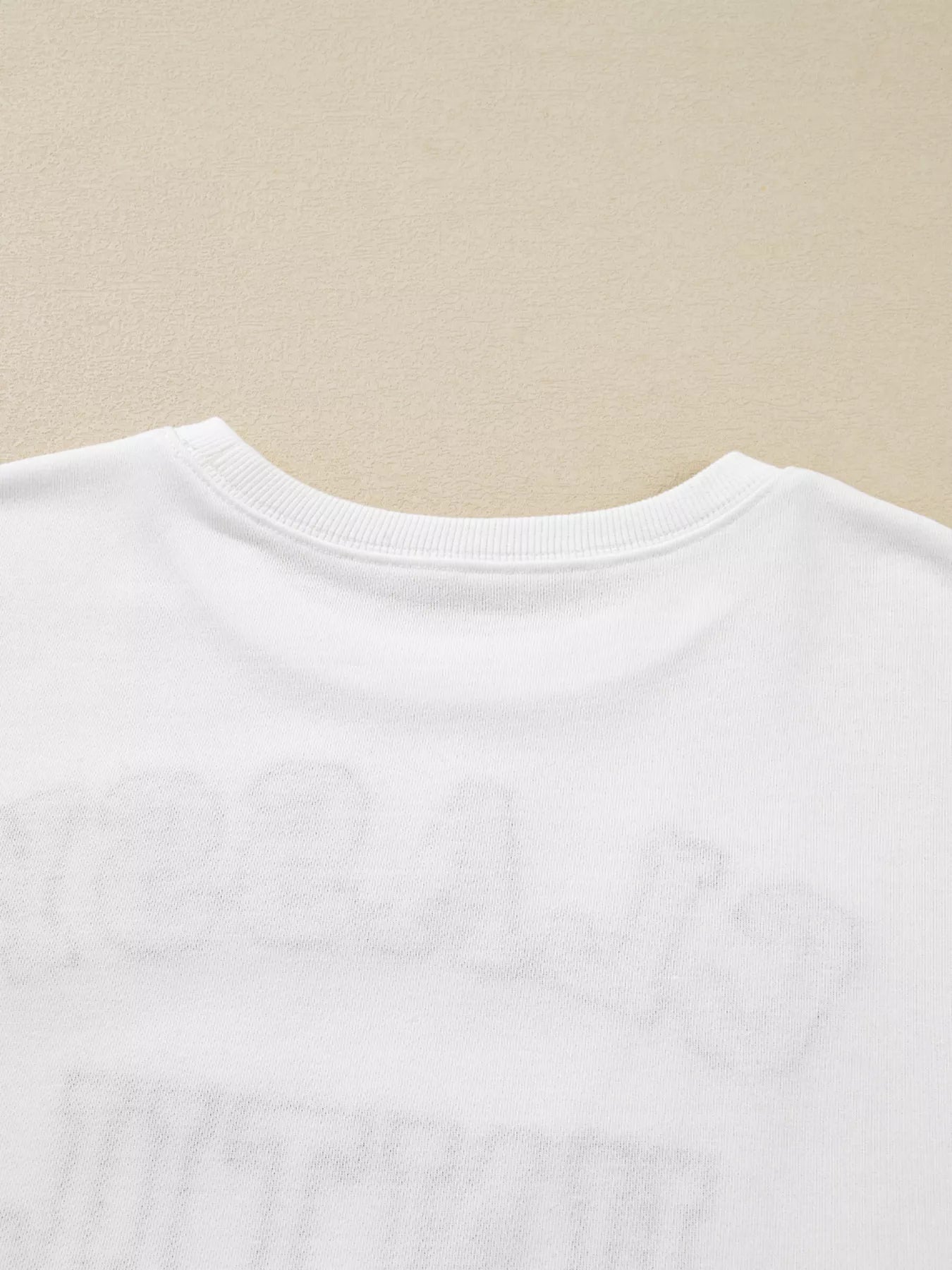 Plush Letter Patched Loose Sweatshirt