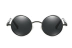 Luxury Popular Retro  Gothic Steampunk Polarized Men and  Women Brand Designer Vintage Round High Quality Metal Frame Sunglasses With UV400 Protection - SJB-DIAMOND ELITES