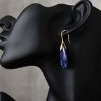 Bohemian Natural Stone Water Drop Pendant Earrings Pi-Mart