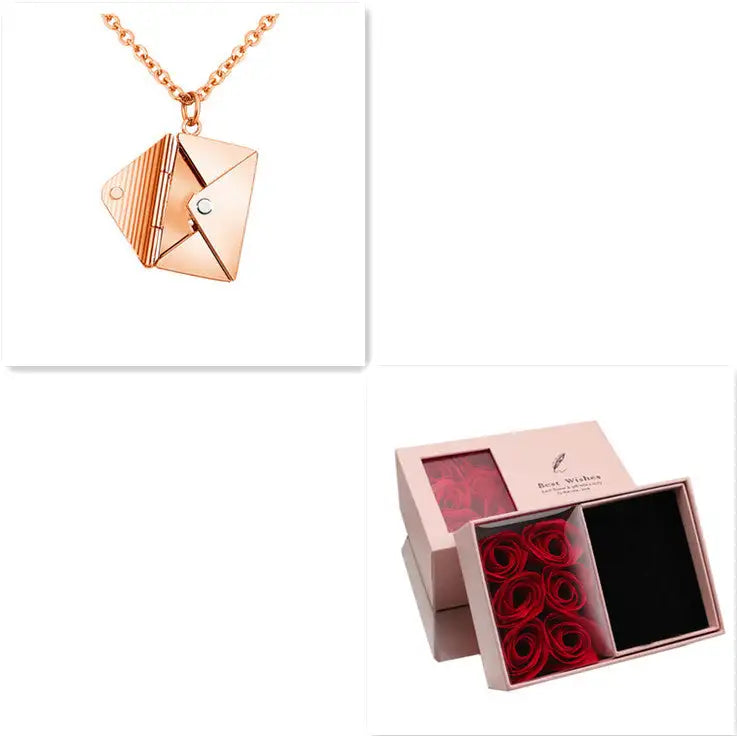 Fashion Jewelry Envelop Necklace Women Lover Letter Pendant Best Gifts For Girlfriend Lootquake LLC
