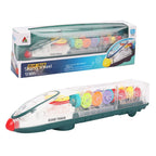Transparent Gear Motor Car CRH Harmony Electric Universal Light Children's Educational Toys Pi-Mart