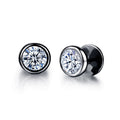 Small Black Punk Stud Earrings Pi-Mart