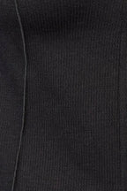 Black Exposed Seam Hoodie - Edgy Long Sleeve Design | Femstylo