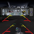 New 12-inch Three-lens Car Video 2K HD Rearview Mirror Driving Recorder Voice-controlled Reversing Image Taxi