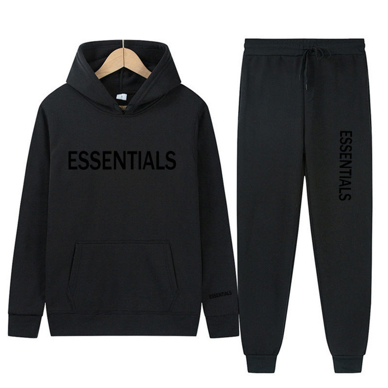 Essentials Sweatshirt Suit Men's and Women's Sweatshirt and Pant 2-Piece Set Hip-Hop Hoodie Suit by Pi-Mart Pi-Mart