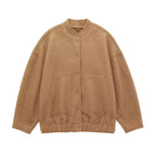Women's Pocket Loose Bomber Jacket Coat