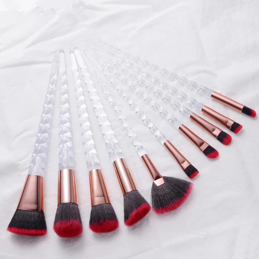 Spiral Red And Black Hair Makeup Brush Pi-Mart