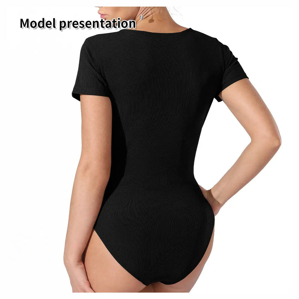 Women's Fashion Simple Solid Color Bodysuit - SJB-DIAMOND ELITES