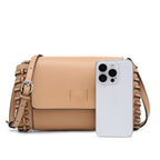 Silver Small Crossbody Bag Tan Compact Black Square Purse With Handcrafted Weave detail - SJB-DIAMOND ELITES