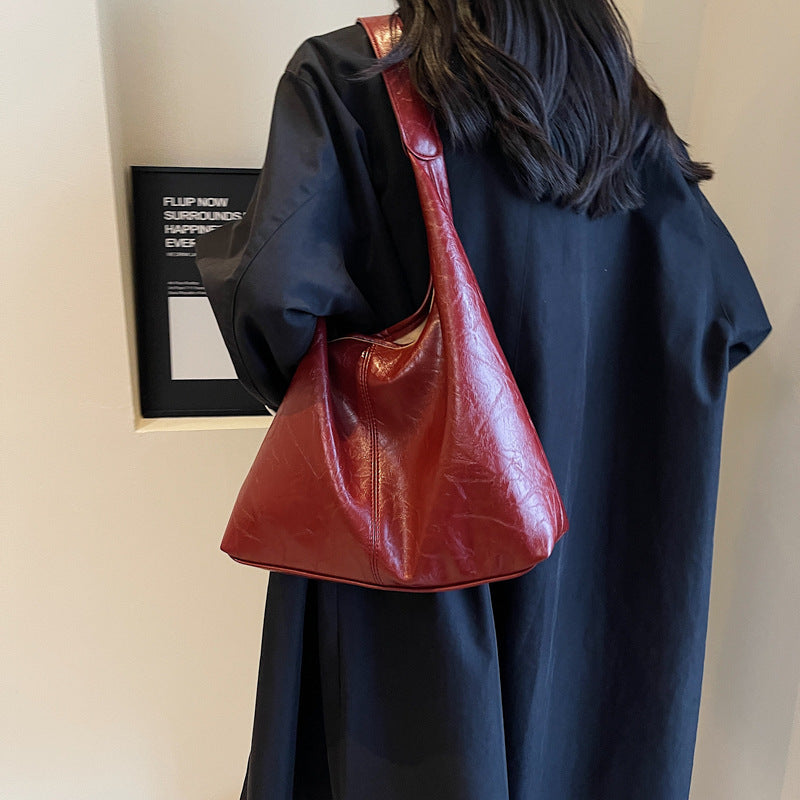 2pcs Composite Bag Fashion Shoulder Bag With Clutch Bag Casual Commuting Large Capacity Hobo Tote Bags Women Pi-Mart