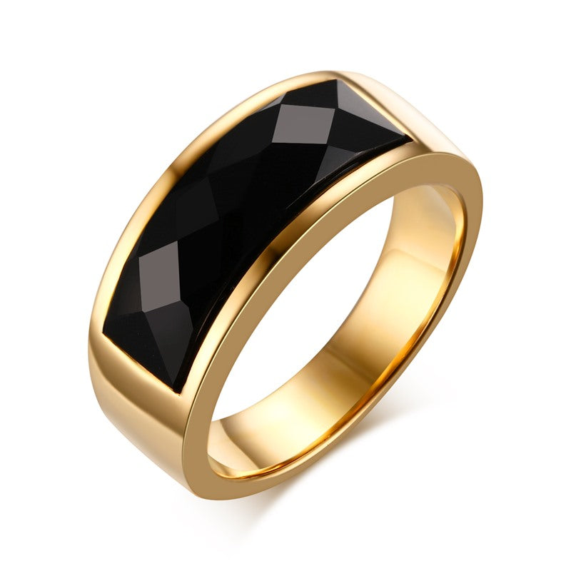 Black Carnelian Stone Rings Pi-Mart