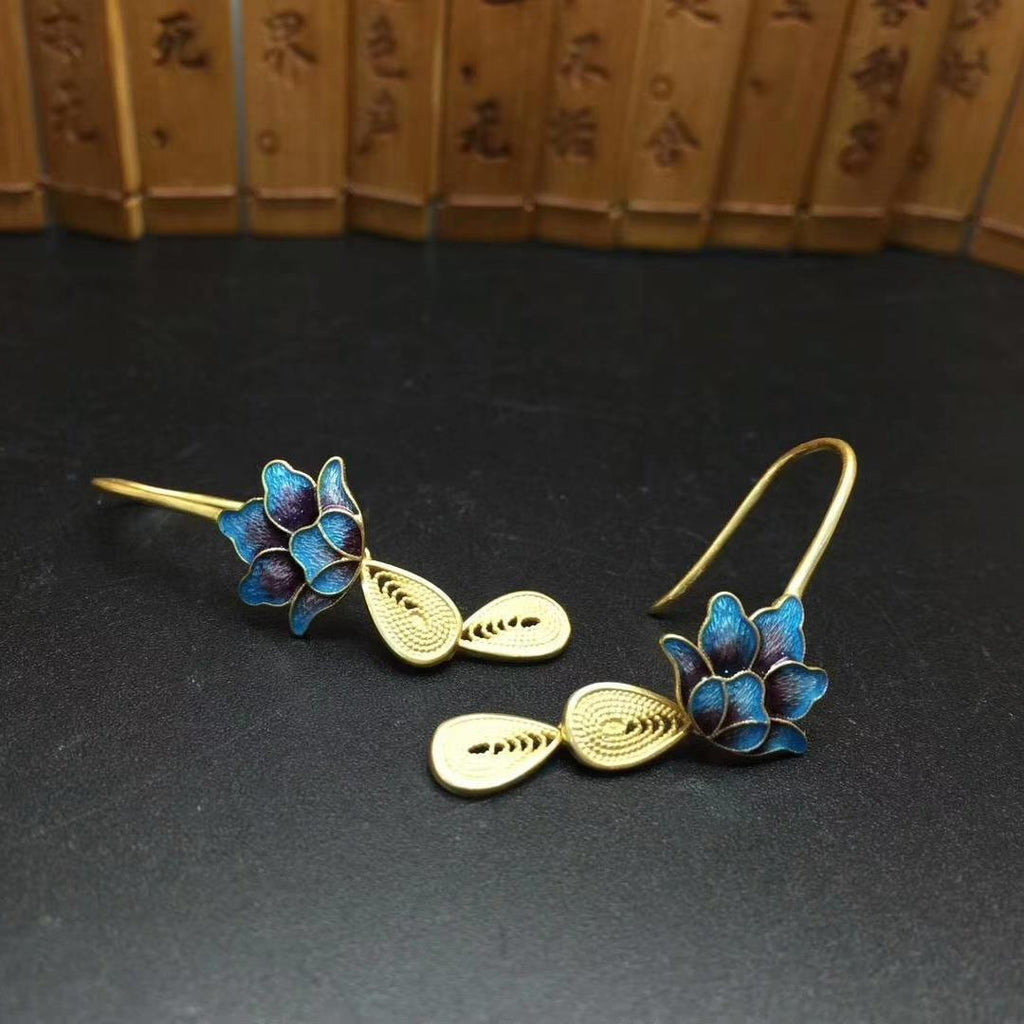 Dangle Earring Pendientes Marbled Dripping