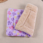 All-Season Dirt-Resistant Rectangular Pet Blanket - Comfortable Dog Paw Heart Print Pet Bed, 1pc Lootquake LLC