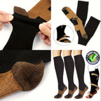 4 Pairs Copper Compression Socks - 20-30mmhg Circulatory Boost for Nurses & Athletes - Enhanced Support, Unisex, Ideal for Running, Cycling Lootquake LLC