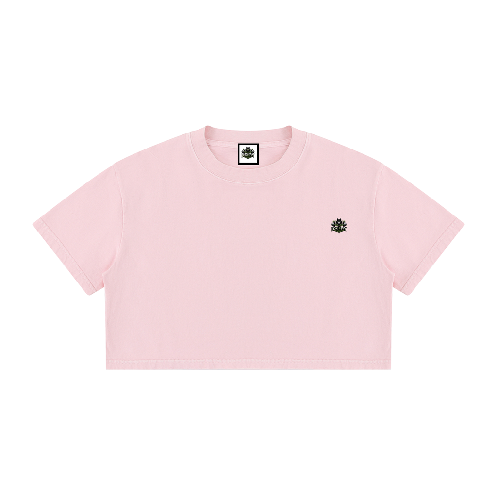 Loki & Ivy Women's Mineral Wash Cotton Crop T-Shirt