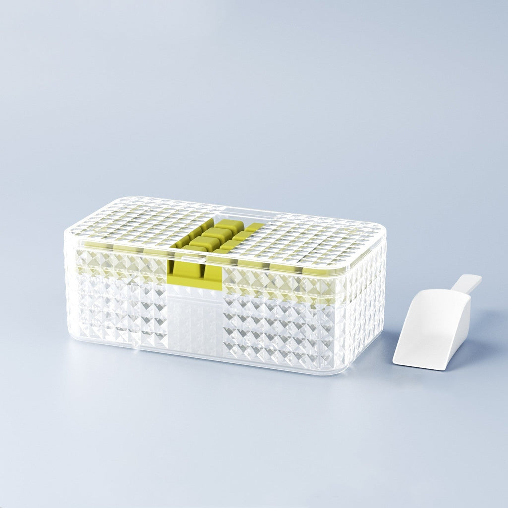 Large New Silicone Square Ice Mold Ice Cube Trays Lid Mold Storage Box Creative Tool Ice Cube Maker Cool Drinks Kitchen Bar Pi-Mart