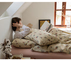 Retro Small Floral Pastoral Style Bed Sheet Quilt Cover Four-piece Household Bedding Set Pi-Mart