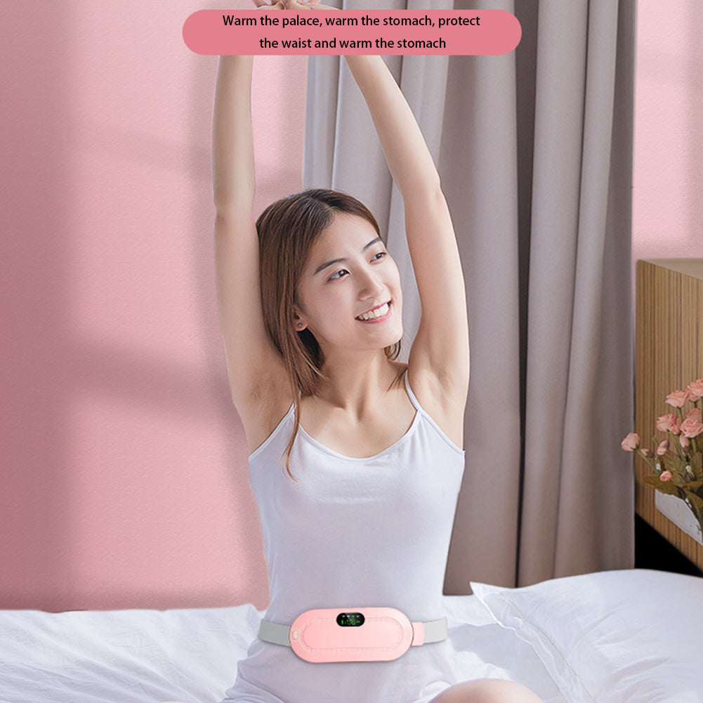 Menstrual Heating Pad Smart Warm Belt Relief Waist Pain Cramps Vibrating Abdominal Massager Electric Waist Belt Device Pi-Mart