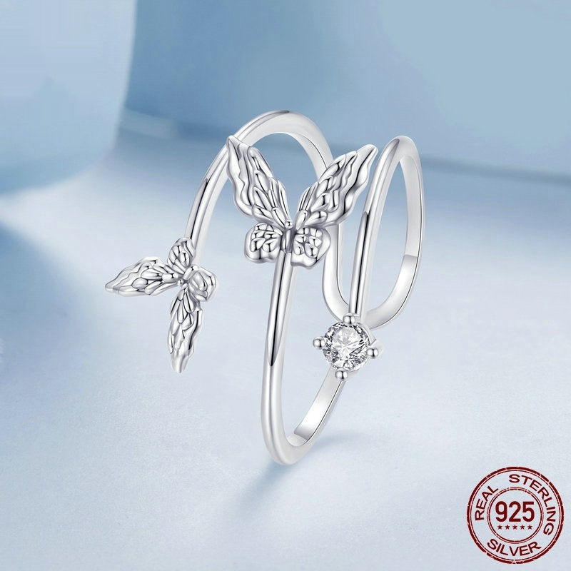 Exquisite Butterfly Multi-layer Open Ring Pi-Mart