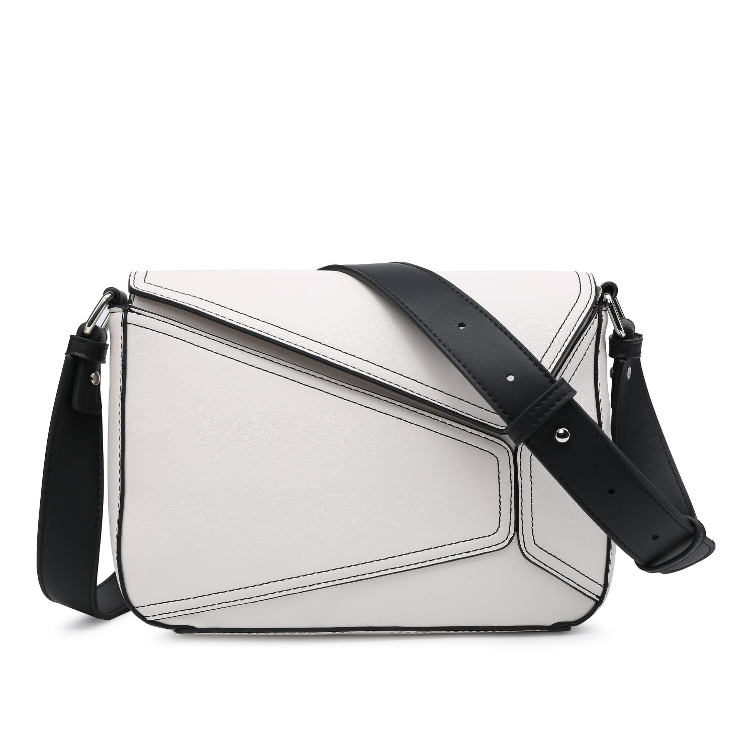 Small Women's Crossbody Bag with Square Purse and Geometrical Patchwork flapover crossbody purse - SJB-DIAMOND ELITES