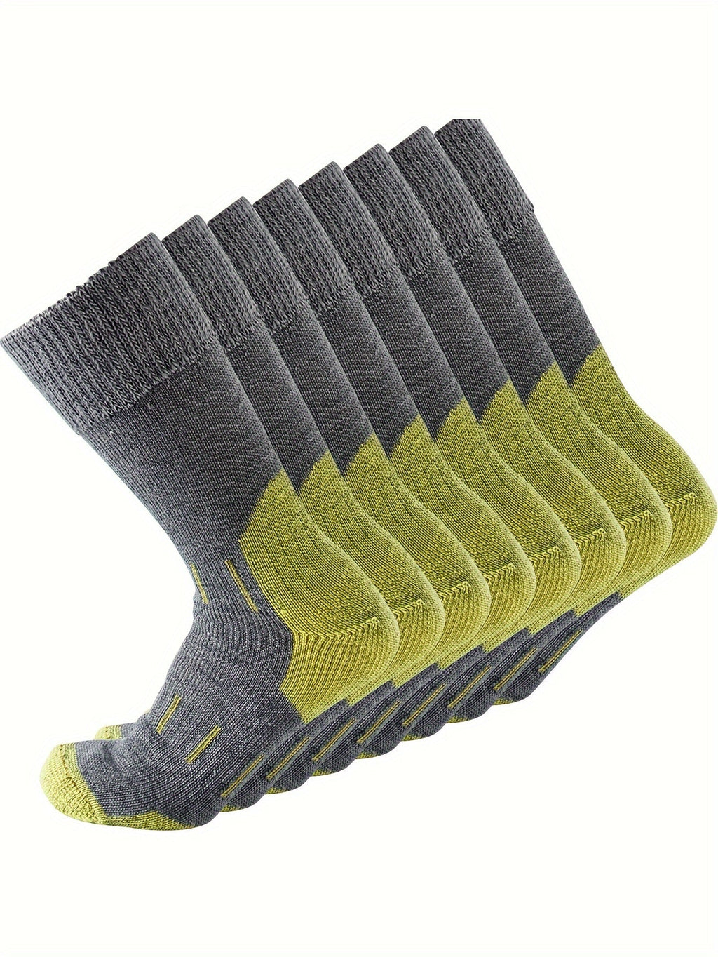 4 Pairs of Premium 79% Merino Wool Athletic Crew Socks for Men - Warm, Breathable, and Moisture-Wicking for Hiking, Running, Climbing - US Sizes 10-13