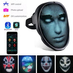 Halloween Face Masks Full Color LED Luminous Mask Face Changing Mask Party Bar Props Pi-Mart