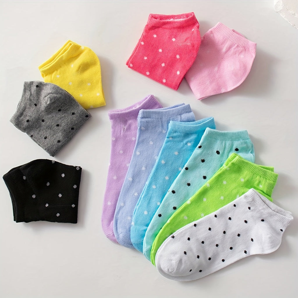 20/40 Pairs Heart Print Socks, Valentine's Day Candy Colored Ankle Socks, Women's Stockings & Hosiery Lootquake LLC