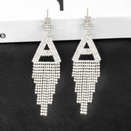 Fashion Jewelry 925 Silver Needle Ornaments Rhinestone Letter B Earrings Banquet Tassel Ear Ornaments Female Pi-Mart