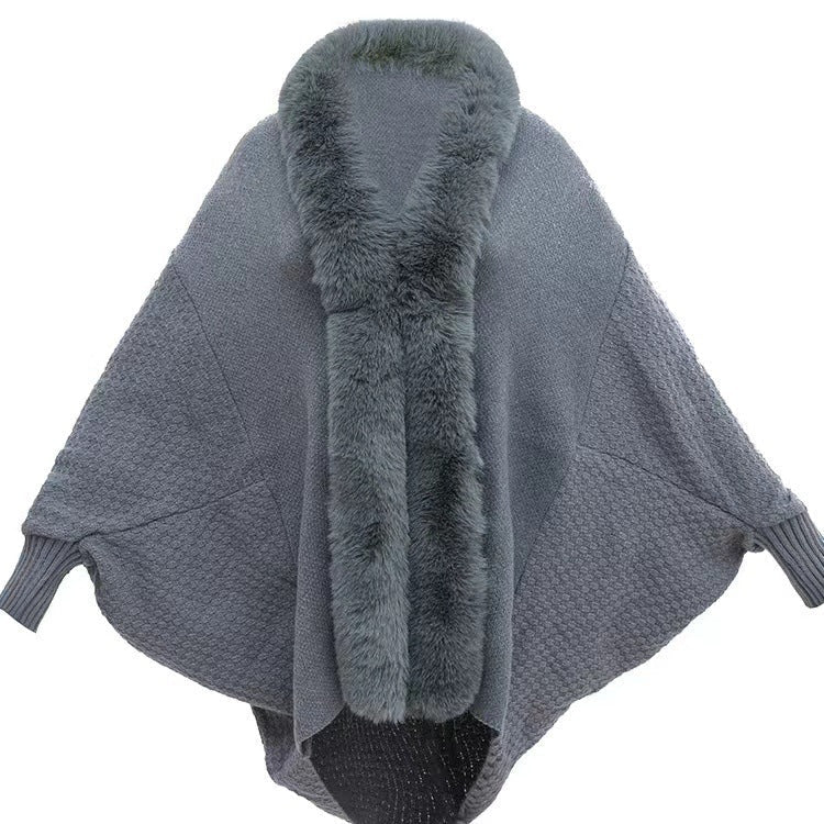 New Fashion Loose Cardigan Shawl Outer Match Cloak Coat Women Pi-Mart
