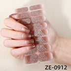 Gradient Onion Powder French Nail Applique Nail Stickers Pi-Mart