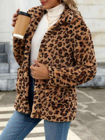 Beautiful Red Women Drop Shoulder Fuzzy Button-Up Jacket Soft And Comfortable Casual Fit Jacket Stevvex