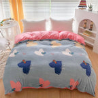 Double-sided Warm Coral Fleece Duvet Cover Pi-Mart