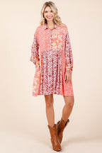 New Summer Floral Tie Waist Flutter Sleeve Tiered Dress – Feminine, Elegant, Cheerful, Bohemian Chic, Flowy & Graceful, Lightweight Rayon-Linen Blend Dress