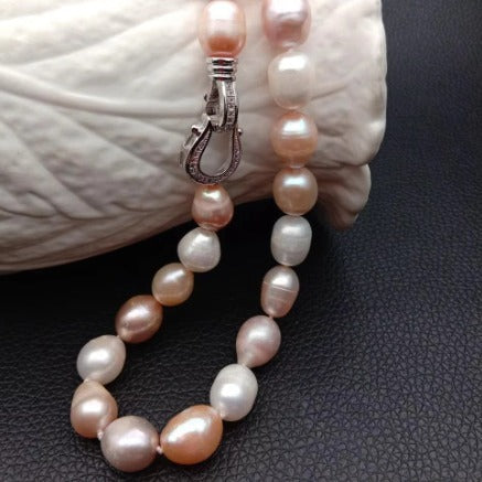 Natural Freshwater Thread Pearl Irregular Shaped Necklace Pi-Mart