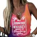 Women's V-neck Gradient Color Versatile Printed Pattern Tank Top - SJB-DIAMOND ELITES