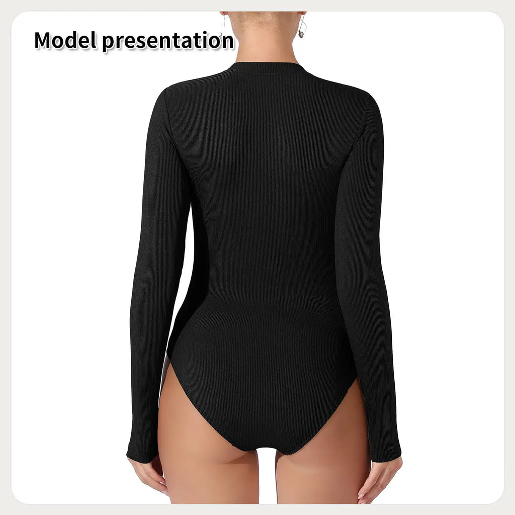 Women's Fashion Simple Solid Color Bodysuit - SJB-DIAMOND ELITES
