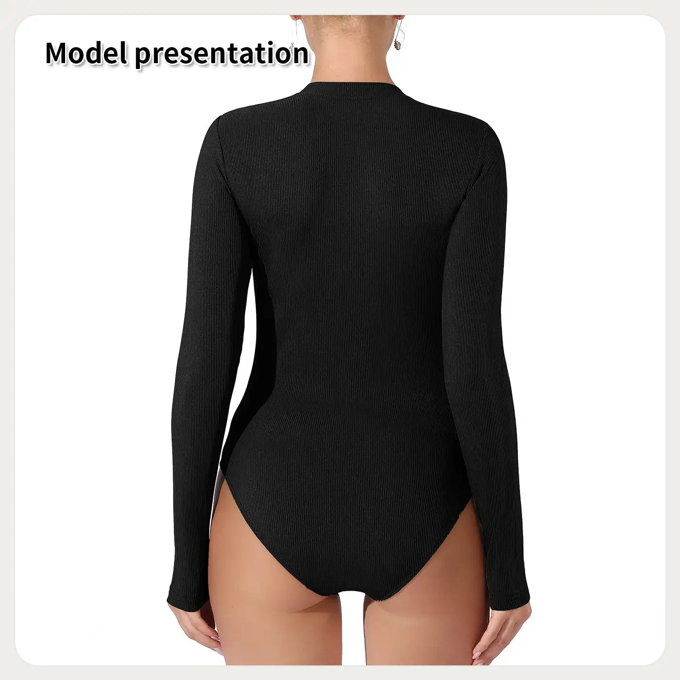Women's Fashion Simple Solid Color Bodysuit - SJB-DIAMOND ELITES
